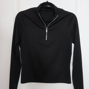 BOOHOO Half Zip Crop Top